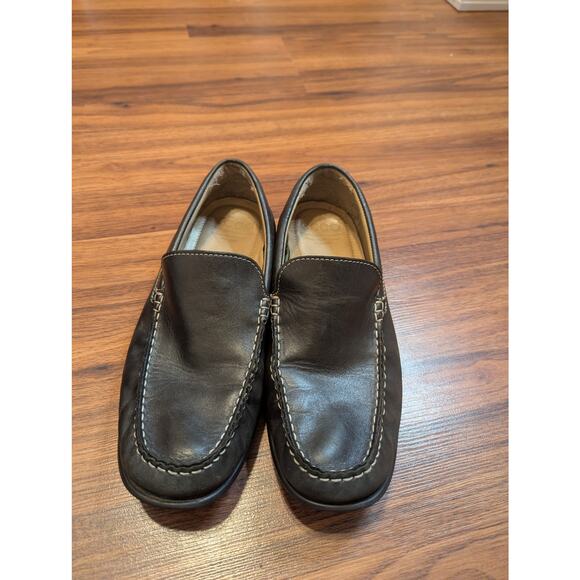 Ecco Slip on Leather Loafers Comfort Size Eu43 9  Black Casual Driving Shoes main image 5